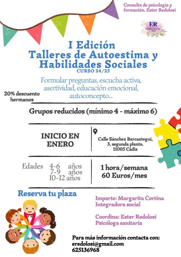 Talleres de autoestima para niños